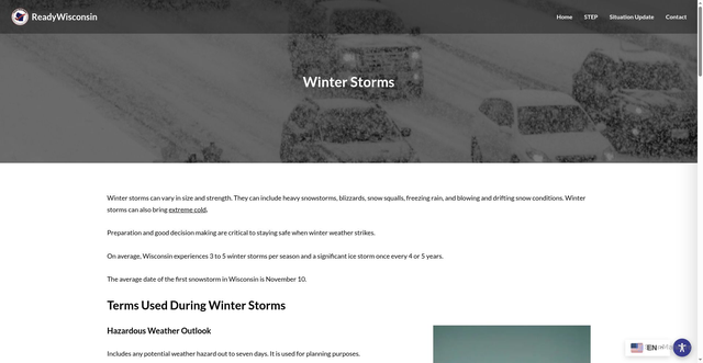 Security scan screenshot of https://readywisconsin.wi.gov/winter-storms/