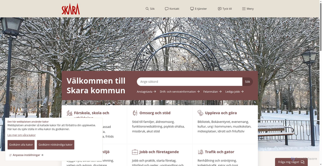 Security scan screenshot of https://www.skara.se/