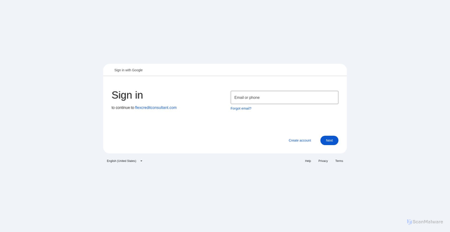 Security scan screenshot of https://flexcreditconsultant.com/auth/google