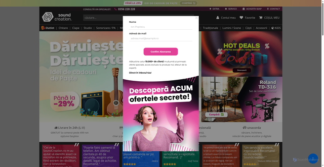 Security scan screenshot of https://soundcreation.ro