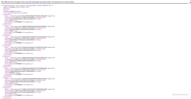 Security scan screenshot of https://deadly-descent-bzs.game-files.crazygames.com