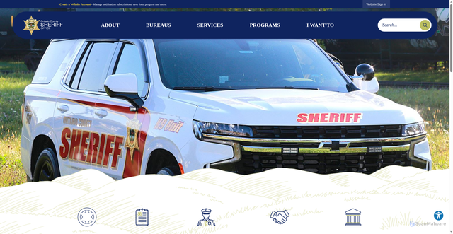 Security scan screenshot of https://www.ontariocountyny.gov/sheriff