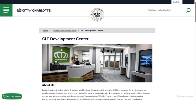 Security scan screenshot of https://www.charlottenc.gov/Growth-and-Development/Getting-Started-on-Your-Project