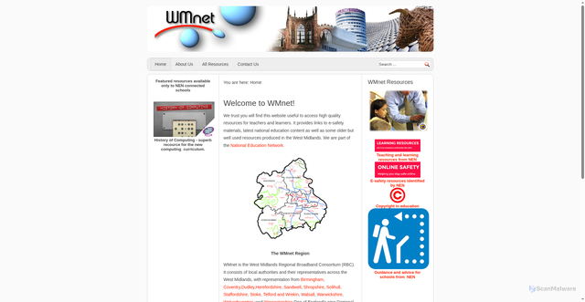 Security scan screenshot of http://www.wmnet.org.uk/