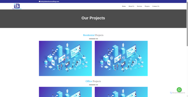 Security scan screenshot of https://dstechconsulting.com/projects.php