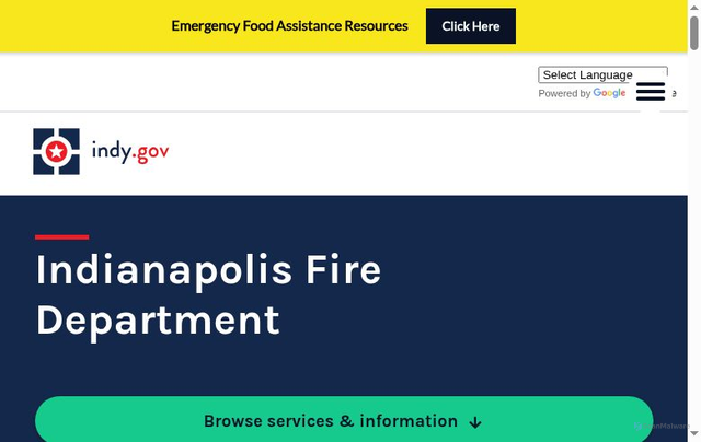 Security scan screenshot of https://www.indy.gov/agency/indianapolis-fire-department