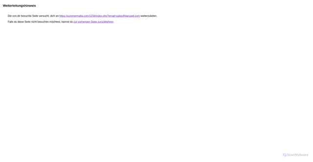 Security scan screenshot of https://www.google.com/url?q=https://summermafia.com/1234/index.php?email%3Dsales@tianzejd.com