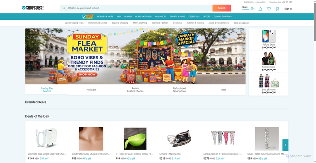 Security scan screenshot of https://shopclues.com