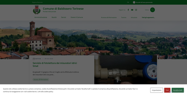 Security scan screenshot of https://www.comune.baldisserotorinese.to.it