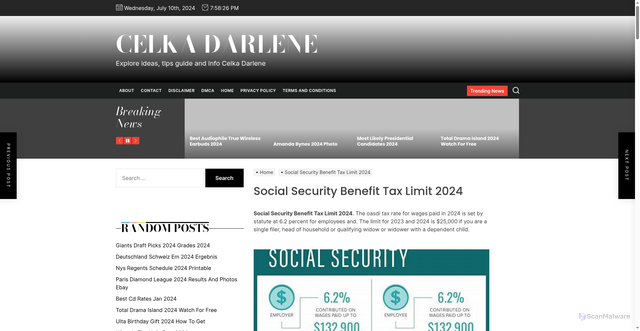 Security scan screenshot of https://aviebtracey.pages.dev/uiictiq-social-security-benefit-tax-limit-2024-images-jaidyue/