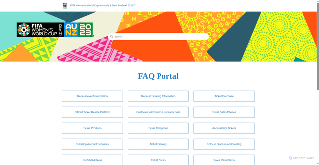 Security scan screenshot of https://fifaticketing.zendesk.com
