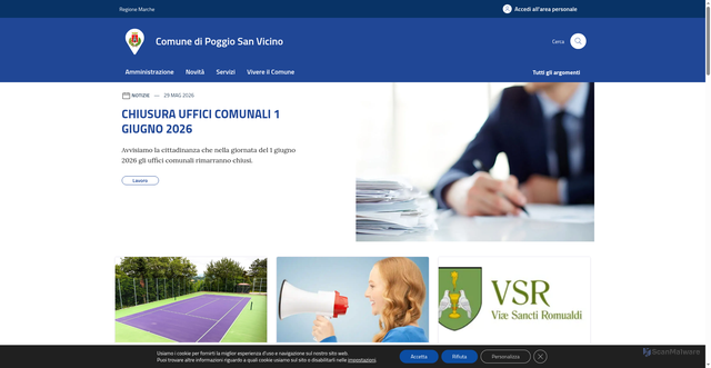 Security scan screenshot of https://www.comune.poggiosanvicino.mc.it
