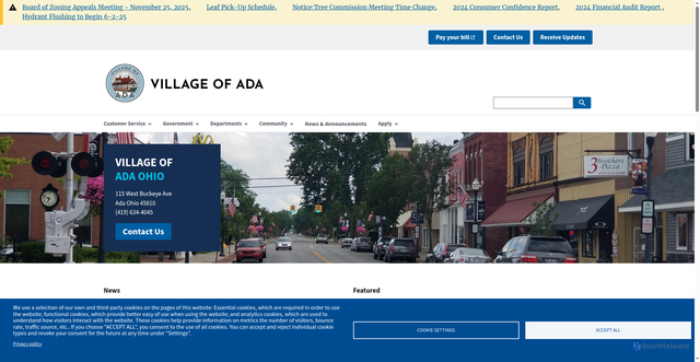 Security scan screenshot of https://www.adaoh.gov/