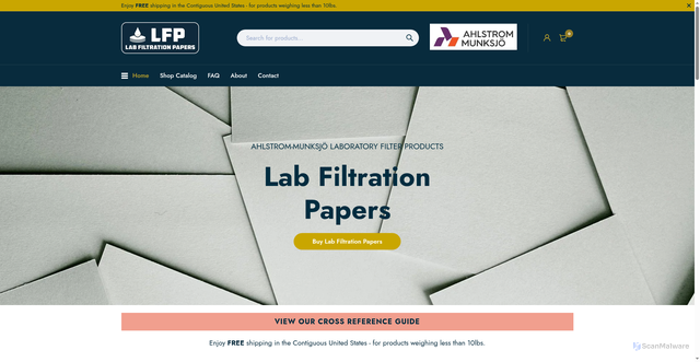 Security scan screenshot of https://labfiltrationpapers.com
