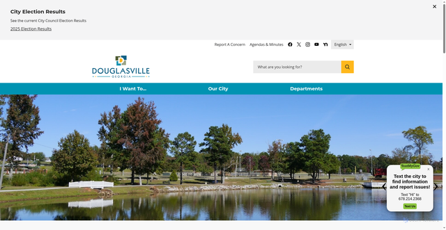 Security scan screenshot of https://www.douglasvillega.gov/