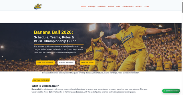 Security scan screenshot of https://thebananaball.com/