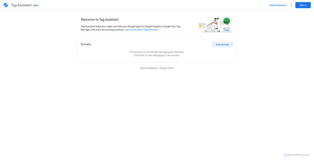 Security scan screenshot of https://tagassistant.google.com