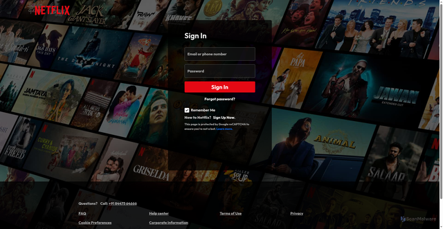 Security scan screenshot of https://netflix-clone-byvishnu.vercel.app/sign%20In.html