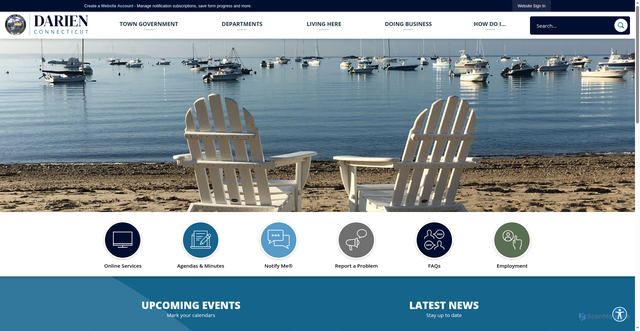 Security scan screenshot of https://darienct.gov/