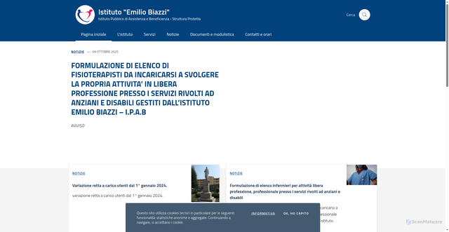 Security scan screenshot of https://www.istitutoemiliobiazzi.it/