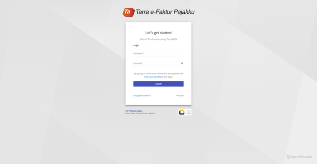 Security scan screenshot of http://ptgi.tarra.pajakku.com/