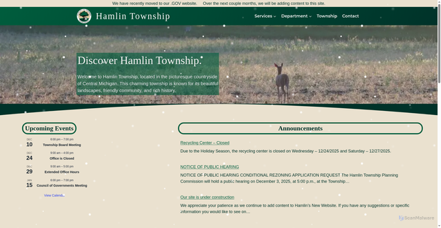 Security scan screenshot of https://hamlineatonmi.gov/