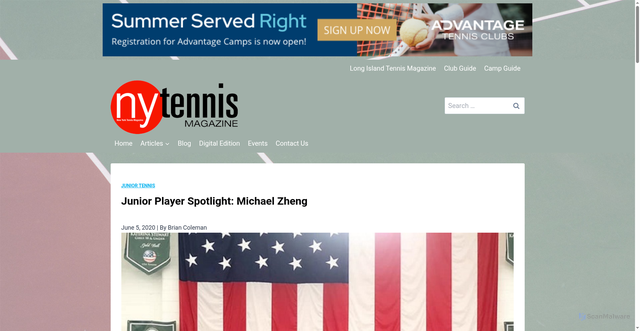Security scan screenshot of https://newyorktennismagazine.com/article/junior-player-spotlight-michael-zheng/
