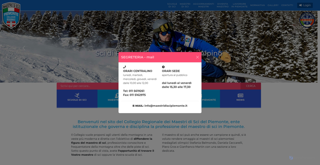 Security scan screenshot of https://www.maestridiscipiemonte.it/