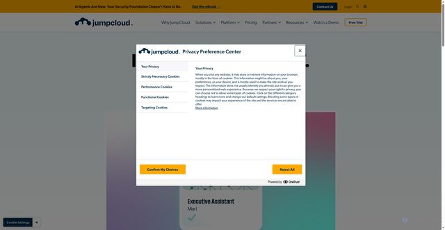 Security scan screenshot of https://jumpcloud.com