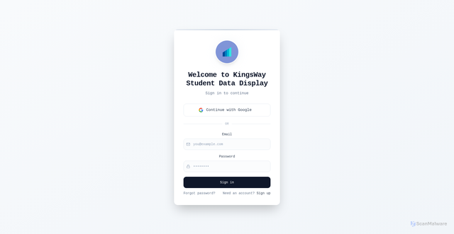 Security scan screenshot of https://kingsway-vad.com/login