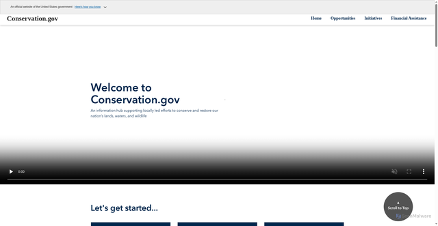 Security scan screenshot of https://www.conservation.gov/