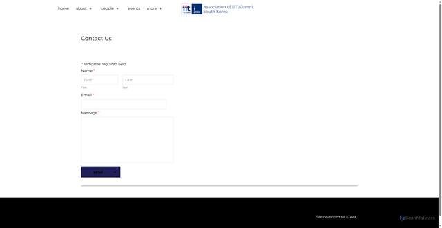 Security scan screenshot of https://iitaak.pages.dev/contact.html