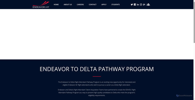 Security scan screenshot of https://www.endeavorair.com/content/endeavor-air/en_us/careers/flight-attendants/DeltaPathway.html