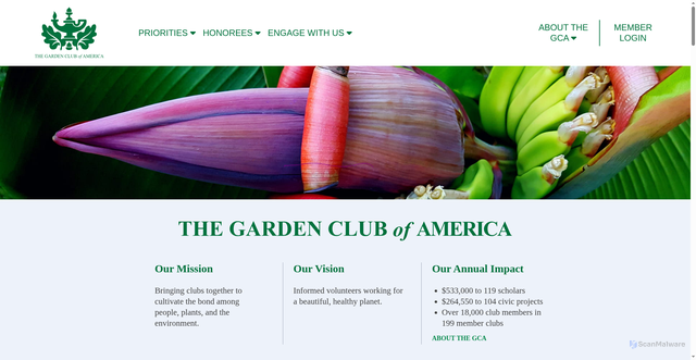 Security scan screenshot of https://www.gcamerica.org/