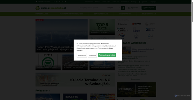 Security scan screenshot of https://zielonagospodarka.pl