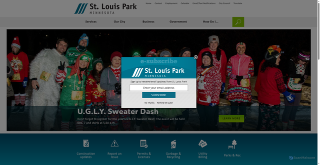 Security scan screenshot of https://www.stlouisparkmn.gov/