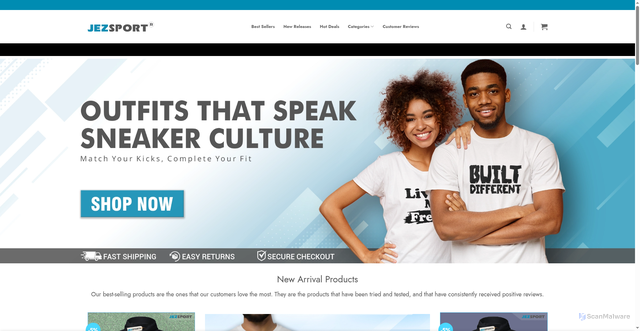 Security scan screenshot of https://cdn.jezsport.com