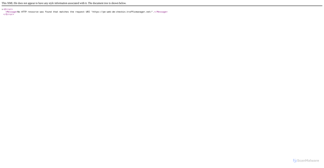 Security scan screenshot of https://pe-web-dm-checkin.trafficmanager.net