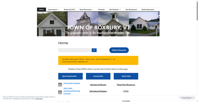 Security scan screenshot of https://roxburyvt.org/