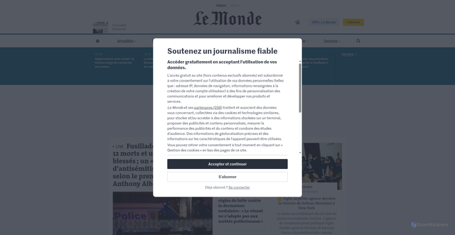 Security scan screenshot of https://deveaux.clients-smspickup.com/