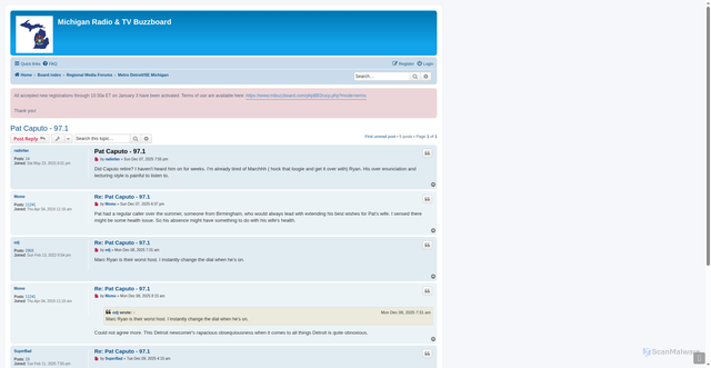Security scan screenshot of https://www.mibuzzboard.com/phpBB3/viewtopic.php?t=66710