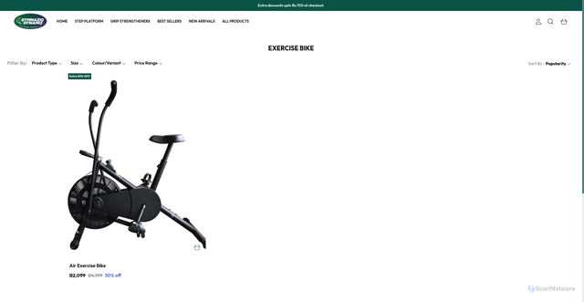 Security scan screenshot of https://gymnaziodynamiz.com/collection/aHFKaloV
