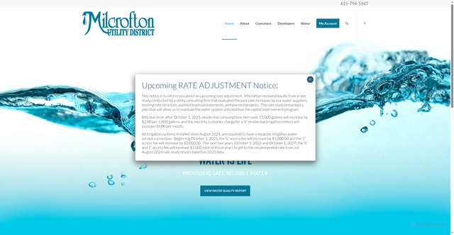 Security scan screenshot of https://milcrofton.gov/
