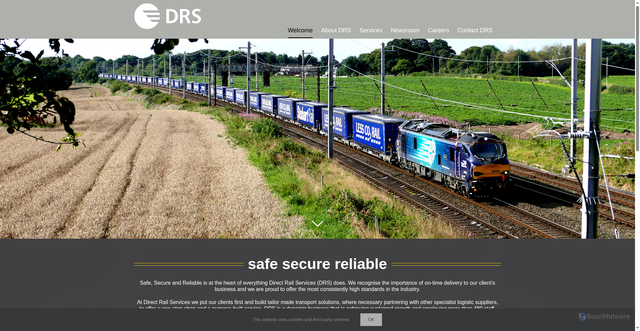 Security scan screenshot of https://www.directrailservices.com/