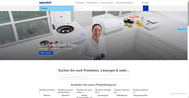 Security scan screenshot of https://eppendorf.com