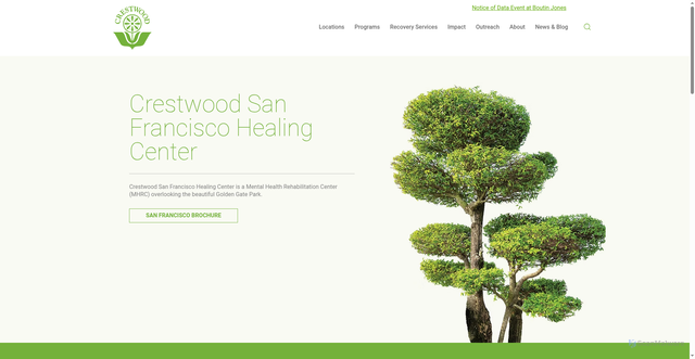 Security scan screenshot of https://www.crestwoodbehavioralhealth.com/location/san-francisco