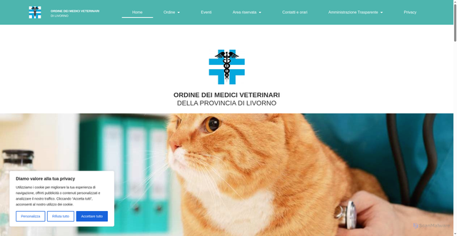 Security scan screenshot of https://www.ordineveterinarilivorno.it/