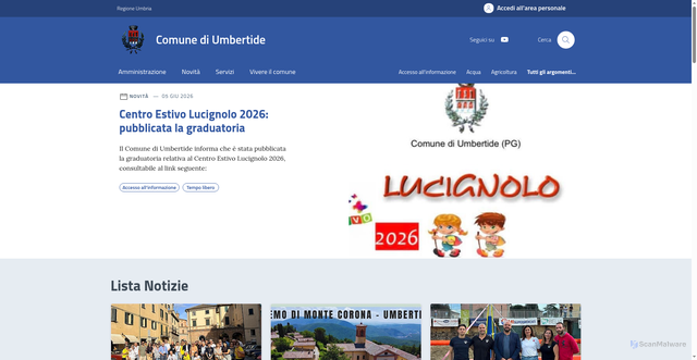 Security scan screenshot of https://www.comune.umbertide.pg.it