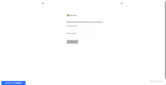 Security scan screenshot of http://401283-outlookmailbox-00012-validate.weebly.com