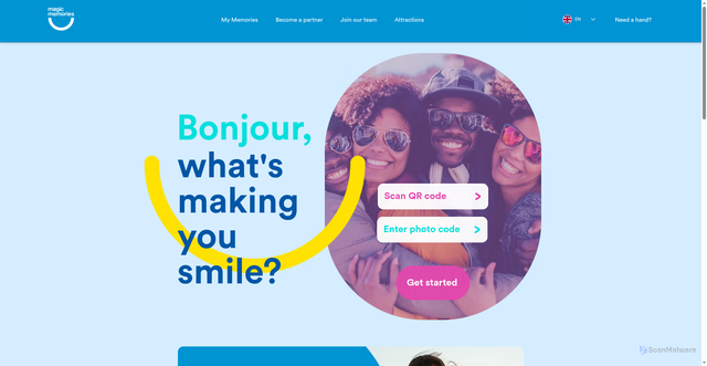 Security scan screenshot of https://magicmemories.com